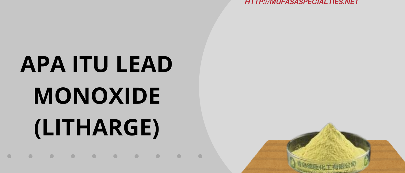 Litharge Apa Itu Lead Monoxide (Litharge)